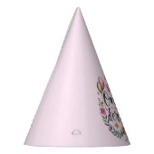 Einfärbige Wasserfarbe Einhorn Geburtstag Partyhütchen (Links)