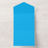 Einfarbiger Cyan-Blauer Hintergrund All In One Einladung (Innen)