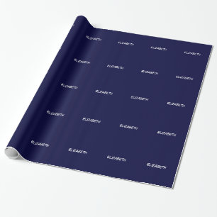 Einfarbiger DIY-Hintergrund, Namensmonogramm - Nav Geschenkpapier