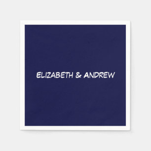 Einfarbiger DIY-Hintergrund, Namensmonogramm - Nav Serviette