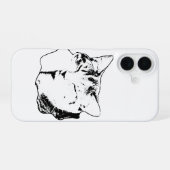 Einfarbiger Fall für Tabby-Katzen iPhone 16 Hülle (Rückseite (Horizontal))