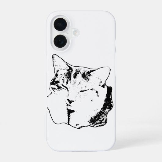 Einfarbiger Fall für Tabby-Katzen iPhone 16 Hülle (Rückseite)