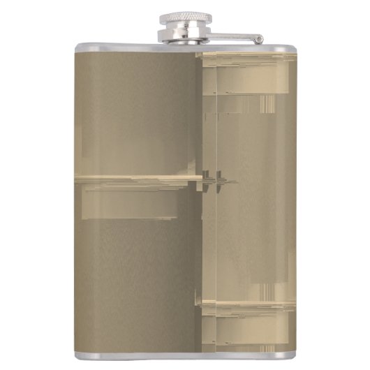 einfarbiger Glitter Flachmann (Rückseite)