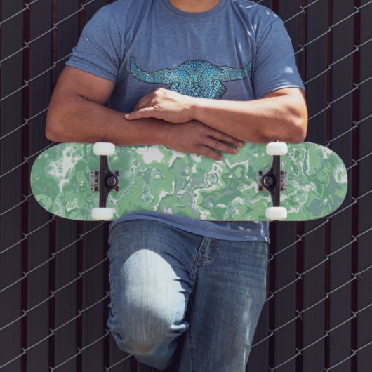 einfarbiger grüner Marmor Skateboard (Außenbereich 3)