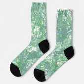 einfarbiger grüner Marmor Socken (Linkes Detail)