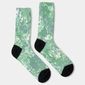 einfarbiger grüner Marmor Socken (Rechts)