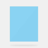 Einfarbiger hellblauer Hintergrund, gleichmäßig ge Acrylschild (Vorderseite)