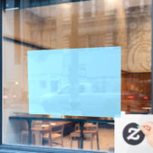 Einfarbiger hellblauer Hintergrund, gleichmäßig ge Fensteraufkleber (Café-Fenster)