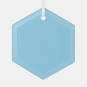 Einfarbiger hellblauer Hintergrund, gleichmäßig ge Ornament Aus Glas (Vorderseite)