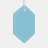Einfarbiger hellblauer Hintergrund, gleichmäßig ge Ornament Aus Glas (Vorderseite Rechts)