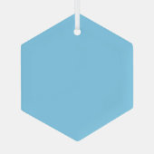 Einfarbiger hellblauer Hintergrund, gleichmäßig ge Ornament Aus Glas (Rückseite)