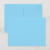 Einfarbiger hellblauer Hintergrund, gleichmäßig ge Postkarte (Vorne/Hinten)
