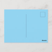 Einfarbiger hellblauer Hintergrund, gleichmäßig ge Postkarte (Rückseite)