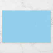 Einfarbiger hellblauer Hintergrund, gleichmäßig ge Schaumweinetikett (Einzelnes Label)