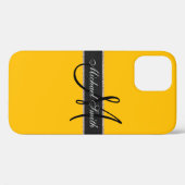einfarbiger Hintergrund für Monogramm Case-Mate iPhone Hülle (Rückseite (Horizontal))