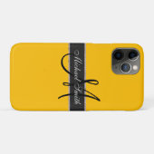 einfarbiger Hintergrund für Monogramm Case-Mate iPhone Hülle (Rückseite (Horizontal))
