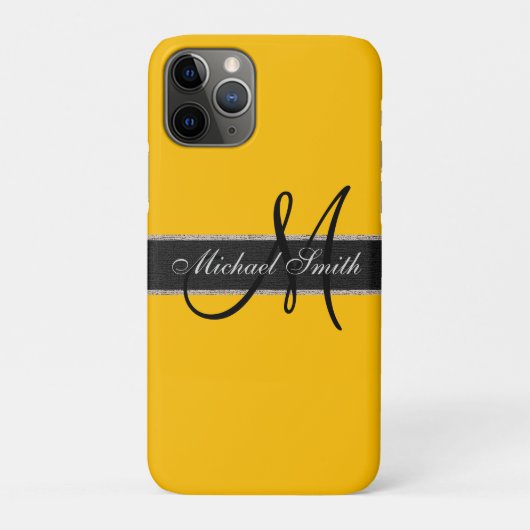 einfarbiger Hintergrund für Monogramm Case-Mate iPhone Hülle (Rückseite)
