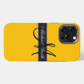 einfarbiger Hintergrund für Monogramm iPhone Hülle (Rückseite (Horizontal))