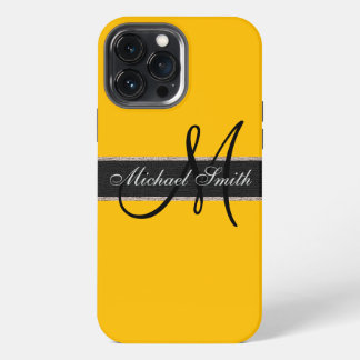einfarbiger Hintergrund für Monogramm iPhone 13 Pro Max Hülle