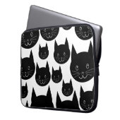 Einfarbiger Katzen-Entwurf Laptopschutzhülle (Vorderseite Links)
