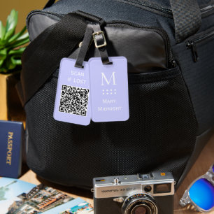 Einfarbiger QR-Code Scanne ihn, wenn verloren Peri Gepäckanhänger