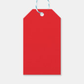 Einfarbiger roter Hintergrund Geschenkanhänger (Vorderseite)