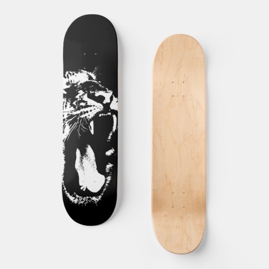 Einfarbiger Tiger Skateboard (Vorderseite)