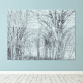 einfarbiger Winterwald Leinwanddruck (Insitu (Holzboden))