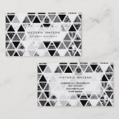 Einfarbiges abstraktes Blumendreieck-Patchwork Visitenkarte (Vorne/Hinten)