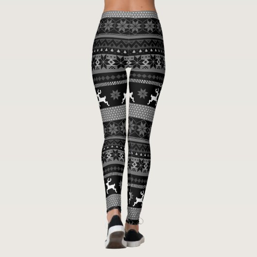 Einfarbiges angemessenes Insel-Muster Leggings (Rückseite)