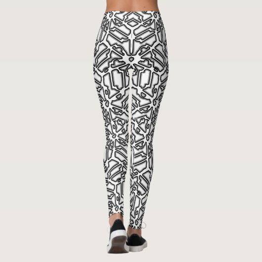 einfarbiges Design Leggings (Rückseite)