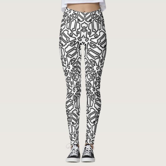 einfarbiges Design Leggings (Vorderseite)