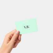 Einfarbiges Design mit Namens- oder Initialentext Ausweis (Handheld)