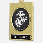 Einfarbiges EGA - weiß Banner-Ornament Gold (Links)