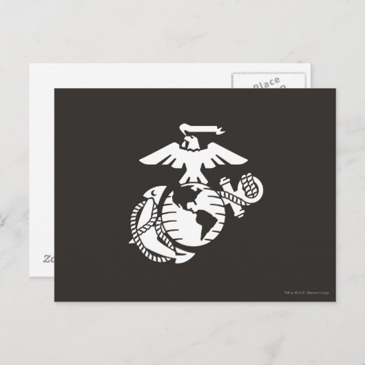 Einfarbiges EGA - weiß Postkarte (Vorne/Hinten)