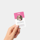 Einfarbiges Foto-ID-Abzeichen für moderne Beruflic Ausweis (Handheld)