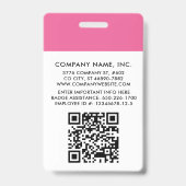 Einfarbiges Foto-ID-Abzeichen für moderne Beruflic Ausweis (Rückseite)