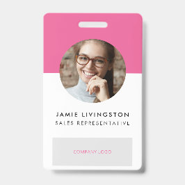 Einfarbiges Foto-ID-Abzeichen für moderne Beruflic Ausweis