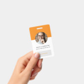 Einfarbiges Foto-ID-Abzeichen für moderne Beruflic Ausweis (Handheld)