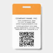 Einfarbiges Foto-ID-Abzeichen für moderne Beruflic Ausweis (Rückseite)