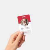 Einfarbiges Foto-ID-Abzeichen für moderne Beruflic Ausweis (Handheld)