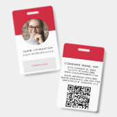 Einfarbiges Foto-ID-Abzeichen für moderne Beruflic Ausweis (Front & Back)