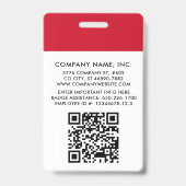 Einfarbiges Foto-ID-Abzeichen für moderne Beruflic Ausweis (Back)