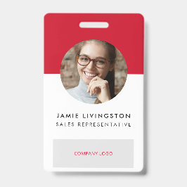 Einfarbiges Foto-ID-Abzeichen für moderne Beruflic Ausweis