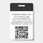 Einfarbiges Foto-ID-Abzeichen für moderne Beruflic Ausweis (Back)