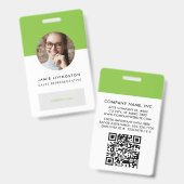 Einfarbiges Foto-ID-Abzeichen für moderne Beruflic Ausweis (Front & Back)