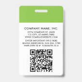 Einfarbiges Foto-ID-Abzeichen für moderne Beruflic Ausweis (Back)