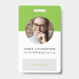 Einfarbiges Foto-ID-Abzeichen für moderne Beruflic Ausweis