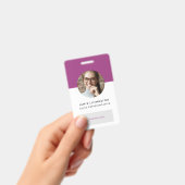 Einfarbiges Foto-ID-Abzeichen für moderne Beruflic Ausweis (Handheld)