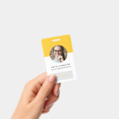 Einfarbiges Foto-ID-Abzeichen für moderne Beruflic Ausweis (Handheld)